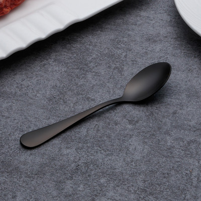 Shine Black Hotel Set de tacamuri din otel inoxidabil Lingurita de cafea Cutit de friptura Furculite Lopata de prajituri Tacâmuri de mancare occidentala Accesorii pentru banchet