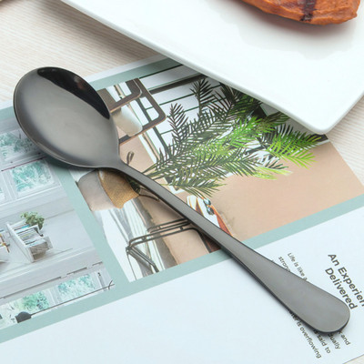 Shine Black Hotel Set de tacamuri din otel inoxidabil Lingurita de cafea Cutit de friptura Furculite Lopata de prajituri Tacâmuri de mancare occidentala Accesorii pentru banchet