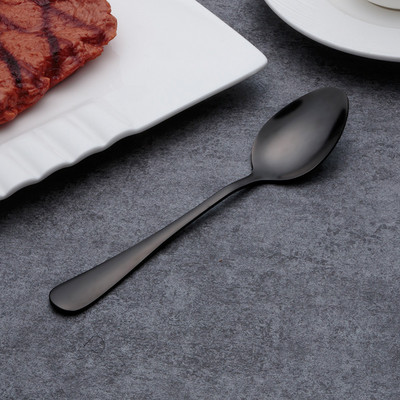 Shine Black Hotel Set de tacamuri din otel inoxidabil Lingurita de cafea Cutit de friptura Furculite Lopata de prajituri Tacâmuri de mancare occidentala Accesorii pentru banchet