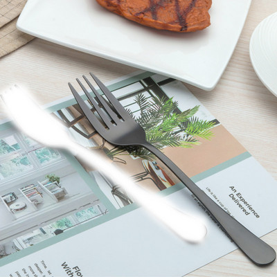 Shine Black Hotel Set de tacamuri din otel inoxidabil Lingurita de cafea Cutit de friptura Furculite Lopata de prajituri Tacâmuri de mancare occidentala Accesorii pentru banchet