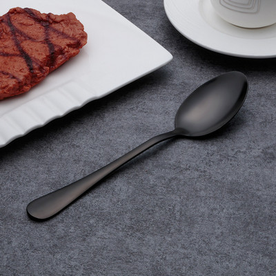 Shine Black Hotel Set de tacamuri din otel inoxidabil Lingurita de cafea Cutit de friptura Furculite Lopata de prajituri Tacâmuri de mancare occidentala Accesorii pentru banchet