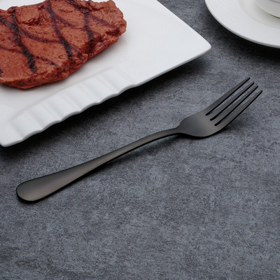 Shine Black Hotel Set de tacamuri din otel inoxidabil Lingurita de cafea Cutit de friptura Furculite Lopata de prajituri Tacâmuri de mancare occidentala Accesorii pentru banchet