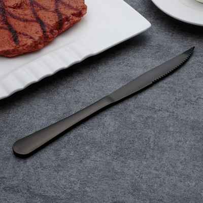 Shine Black Hotel Set de tacamuri din otel inoxidabil Lingurita de cafea Cutit de friptura Furculite Lopata de prajituri Tacâmuri de mancare occidentala Accesorii pentru banchet