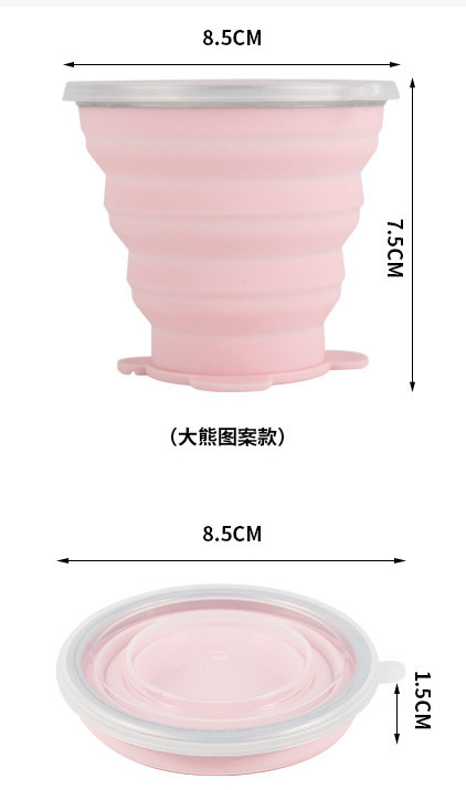 Összecsukható csésze Összecsukható teleszkópos szilikon vizes palack kültéri utazási gyermekpohár Teáscsészék edény kancsó ivóvíz Copa