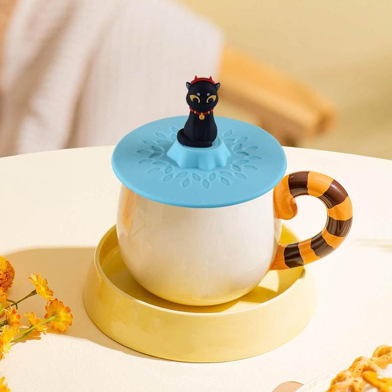 Huse pentru pahare din silicon Capac moale reutilizabil pentru pahare Capac pentru pahare din sticla rezistenta la caldura Căni rezistente la praf Capac pentru pahare pentru casă Accesoriu în aer liber