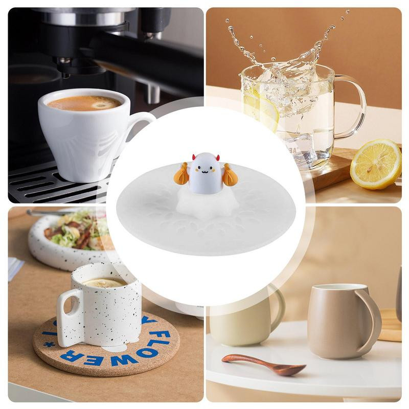 Huse pentru pahare din silicon Capac moale reutilizabil pentru pahare Capac pentru pahare din sticla rezistenta la caldura Căni rezistente la praf Capac pentru pahare pentru casă Accesoriu în aer liber