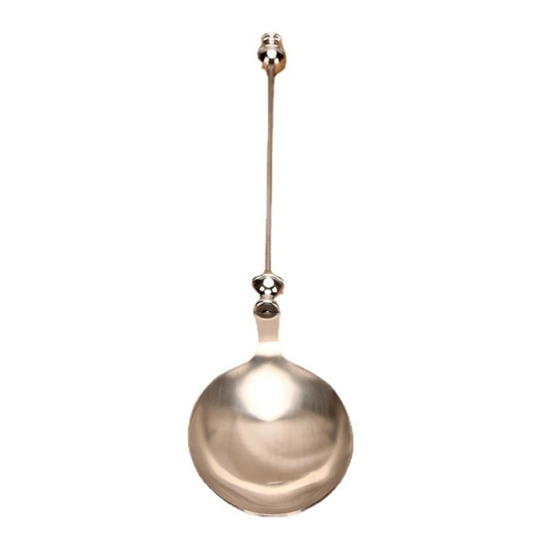 „Pasidaryk pats“ karoliukais dekoruotas desertinis šaukštas nerūdijančio plieno salotų šaukštas Paprastas dekoratyvinis karoliukais papuoštas stalo reikmenų deserto serviravimo šaukštas