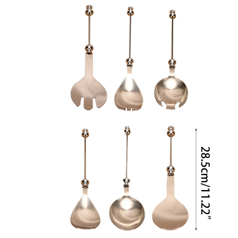 „Pasidaryk pats“ karoliukais dekoruotas desertinis šaukštas nerūdijančio plieno salotų šaukštas Paprastas dekoratyvinis karoliukais papuoštas stalo reikmenų deserto serviravimo šaukštas