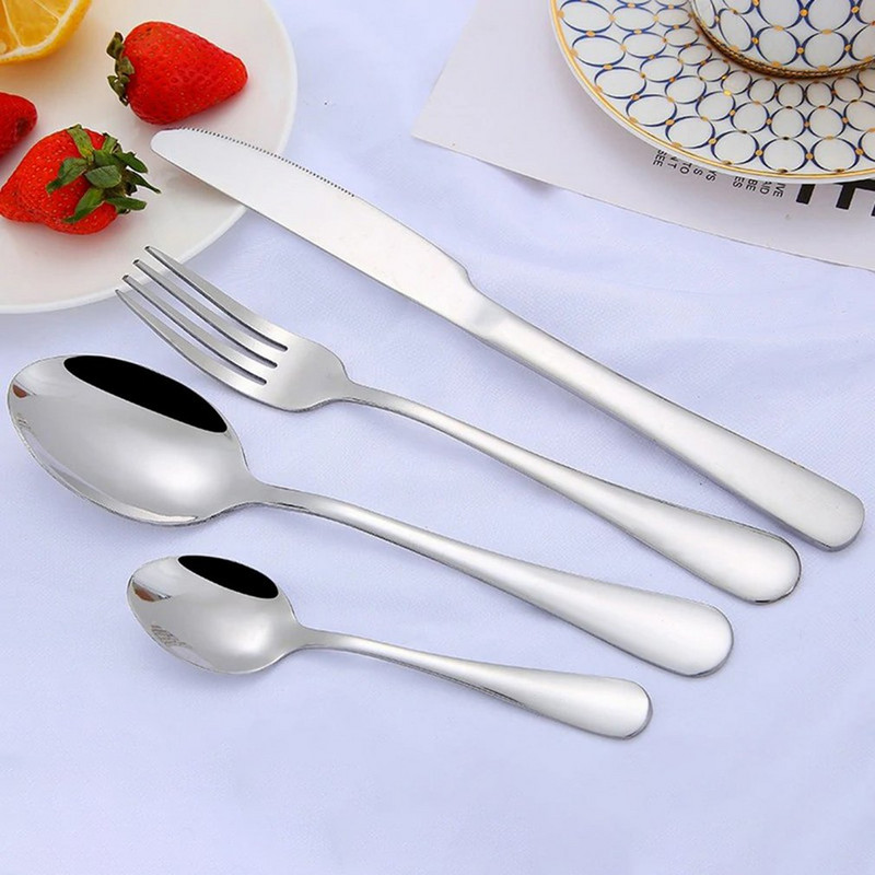 4 tk sööginõude komplekt roostevabast terasest lauanõude komplekt õhtusöögiks steigisupp teekahvel lusikas nuga söögiriistade komplekt Vastupidav