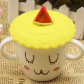 1db szilikon csésze fedelek hőálló, újrafelhasználható zárt burkolatú konyhai kiegészítők teáscsésze szívósapka Szivárgásmentes csészék fedél