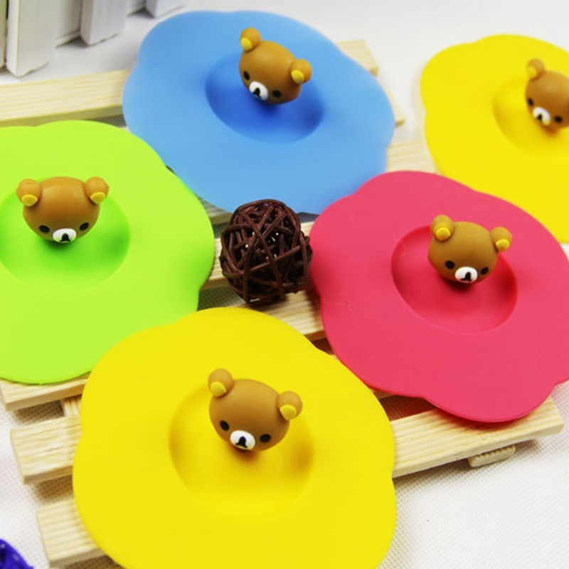 1db szilikon csésze fedelek hőálló, újrafelhasználható zárt burkolatú konyhai kiegészítők teáscsésze szívósapka Szivárgásmentes csészék fedél