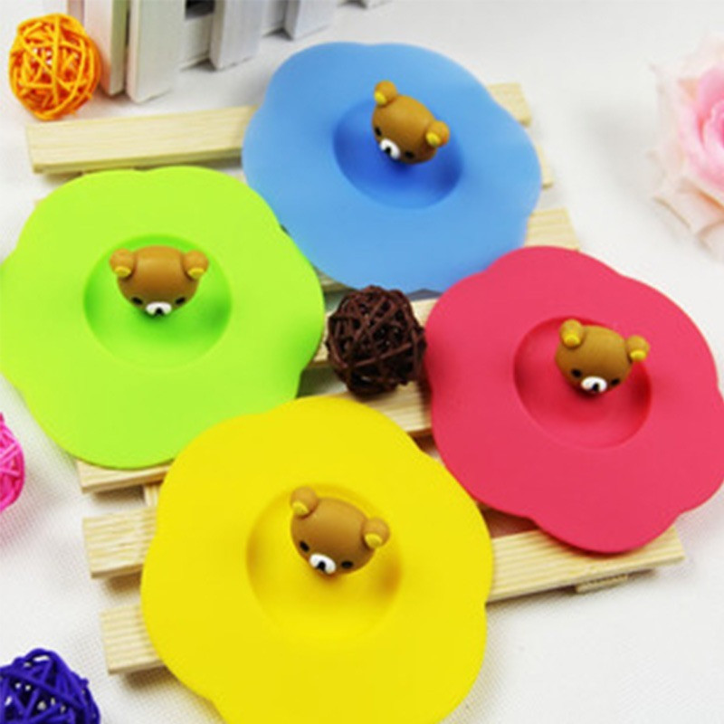 1db szilikon csésze fedelek hőálló, újrafelhasználható zárt burkolatú konyhai kiegészítők teáscsésze szívósapka Szivárgásmentes csészék fedél