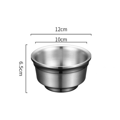 Dvisluoksnis izoliuotas nerūdijančio plieno ryžių dubuo Ramen Vaisiai greitai paruošiami makaronai Sriubos dubenys Buitiniai stalo reikmenys Virtuvės reikmenys