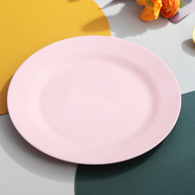 25 cm taldrikud sööginõud Nisuõlgedest taldrikud purunematud kerged õhtusöögitaldrikud Korduvkasutatavad plasttaldrikud komplekt õhtusöögitaldrikud