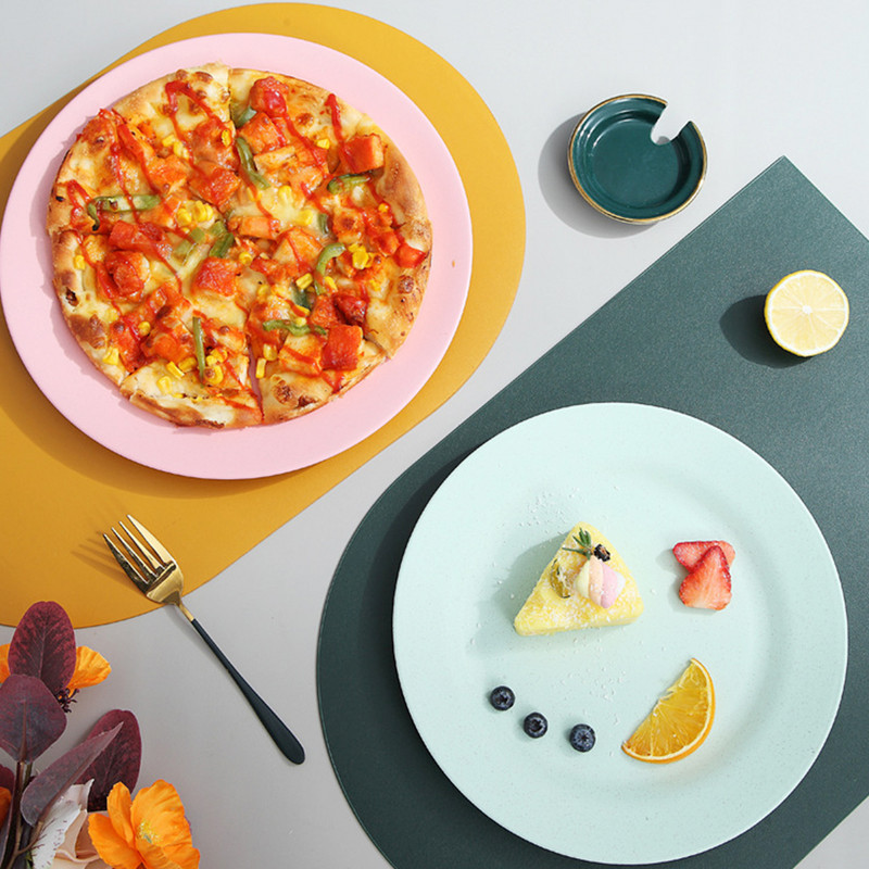 25 cm taldrikud sööginõud Nisuõlgedest taldrikud purunematud kerged õhtusöögitaldrikud Korduvkasutatavad plasttaldrikud komplekt õhtusöögitaldrikud