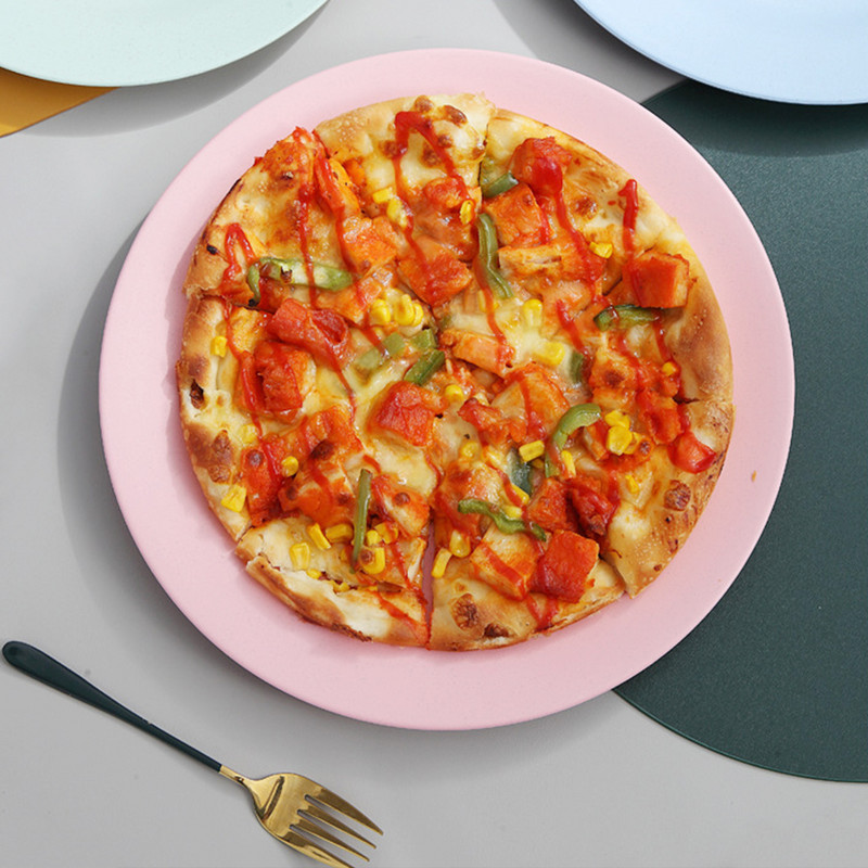 25 cm taldrikud sööginõud Nisuõlgedest taldrikud purunematud kerged õhtusöögitaldrikud Korduvkasutatavad plasttaldrikud komplekt õhtusöögitaldrikud