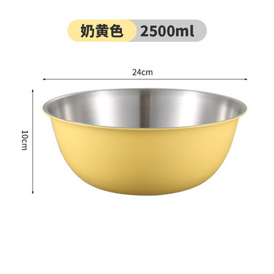 Didelės talpos nerūdijančio plieno salotų dubenys japoniškų metalinių vaisių ramen makaronų kepimo dubuo su skalsiais indais virtuvės reikmenimis