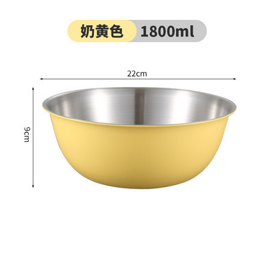 Didelės talpos nerūdijančio plieno salotų dubenys japoniškų metalinių vaisių ramen makaronų kepimo dubuo su skalsiais indais virtuvės reikmenimis