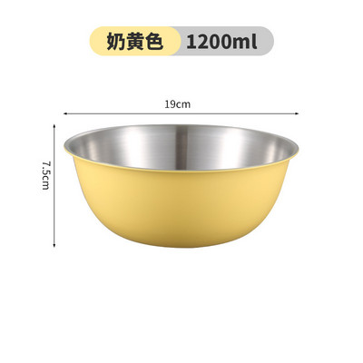 Didelės talpos nerūdijančio plieno salotų dubenys japoniškų metalinių vaisių ramen makaronų kepimo dubuo su skalsiais indais virtuvės reikmenimis