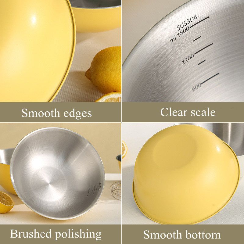 Didelės talpos nerūdijančio plieno salotų dubenys japoniškų metalinių vaisių ramen makaronų kepimo dubuo su skalsiais indais virtuvės reikmenimis