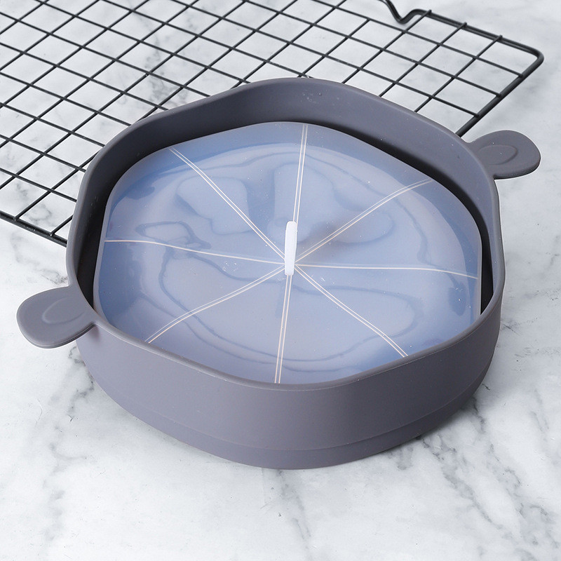 Pagrindinis mikrobangų krosnelės spragėsių spragėsis silikoninis spragėsių gamintojas Sulankstomas mikrobangų dubuo su rankenomis Virtuvės priedai