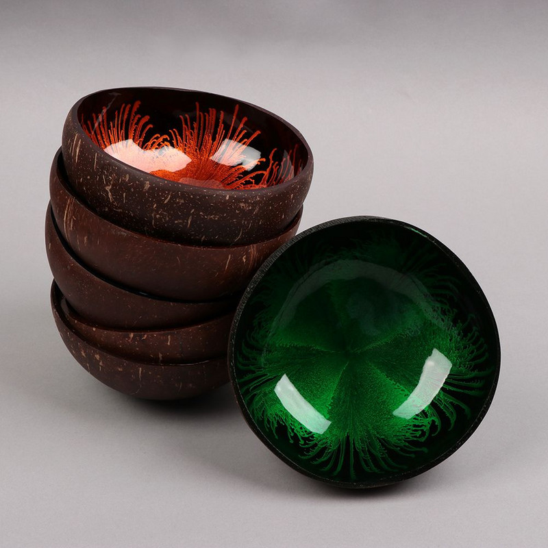 Mosaic Key Virtuvės reikmenys Senoviniai dalykėlių riešutų stalo reikmenys Saldainių indai laikymo indai Kokoso kevalų dubenys