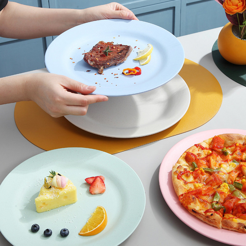 Nisuõlgedest õhtusöögitaldrik Purunematu korduvkasutatav kergekiust magustoidulauanõud Pitsakandik Nõud Kauss Köögitarbed 25 cm