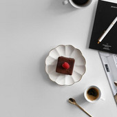 Lėkštės Keraminė Pnompenio Balta Miela Torto Lėkštė Kūrybiška Retro laikymo Papuošalų padėklas Užkandžių Indas Gėlė Vienspalvis