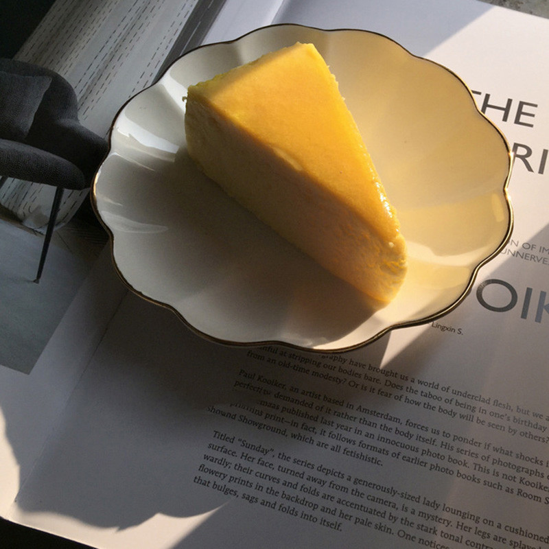 Lėkštės Keraminė Pnompenio Balta Miela Torto Lėkštė Kūrybiška Retro laikymo Papuošalų padėklas Užkandžių Indas Gėlė Vienspalvis