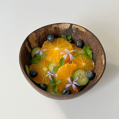 Decor Hommikusöögisalat Serveerimiskauss Naturaalsed kookospähklid Jogurt Magustoit Kaerahelbekauss Pulmapidu Suupisted Eelroakauss Lauanõud