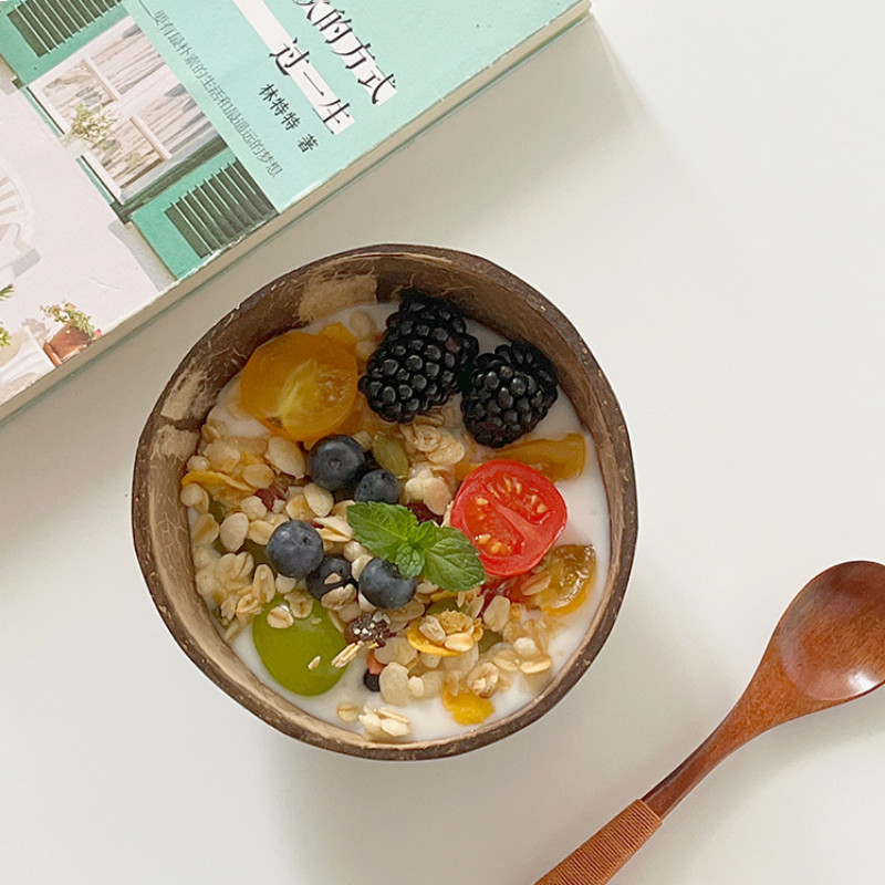 Dekor Reggeli Saláta Tálalás Natúr kókuszos Joghurtos Desszert Zabpehely tál Esküvői Falatok Előétel Tál étkészlet