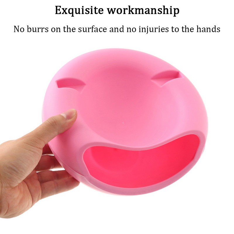 Plastikust kahekihiline suupistekauss, laisk suupistekauss, puuviljakauss ja mobiiltelefoni kronstein, esemete taldrikukauss