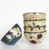 Loomingulised ja isikupärased keraamilised lauanõud majapidamises kasutatav riisikauss väike köögiviljakauss Jaapani stiilis ja tuuleahju glasuur