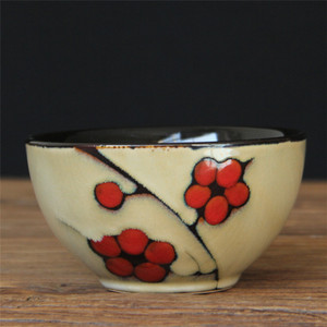 Loomingulised ja isikupärased keraamilised lauanõud majapidamises kasutatav riisikauss väike köögiviljakauss Jaapani stiilis ja tuuleahju glasuur