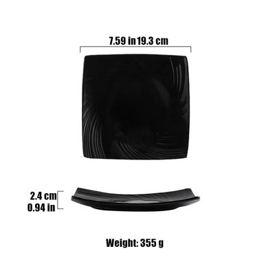 Europos stiliaus keraminės lėkštės vakarienės patiekalas salotos vaisių dubuo kvadratinis desertas vestuvės Šeimos vakarienės lėkštės Dekoratyvinis stalo įrankių rinkinys