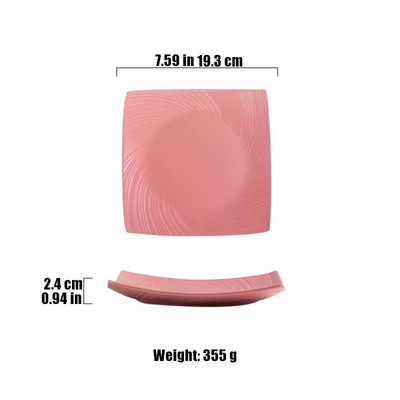 Europos stiliaus keraminės lėkštės vakarienės patiekalas salotos vaisių dubuo kvadratinis desertas vestuvės Šeimos vakarienės lėkštės Dekoratyvinis stalo įrankių rinkinys