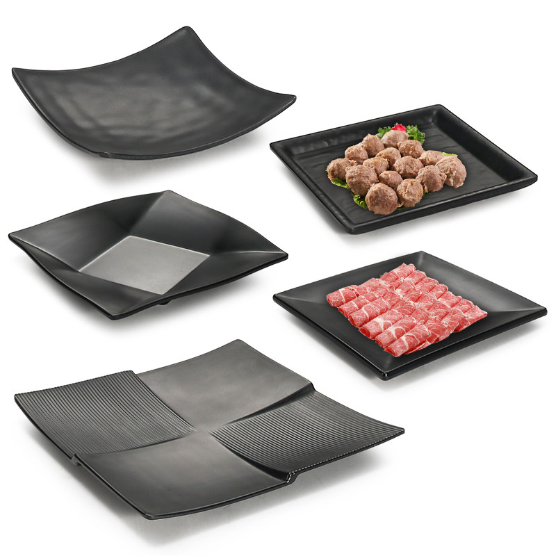 1 τμχ Πλαστικό τετράγωνο πιάτο Πιάτο Βαπτίσματος Σπίτι Κουζίνα Επιτραπέζιο σκεύος μπάρμπεκιου Πιάτα για πικνίκ Προμήθειες μπαρ Επιδόρπιο κέικ Πιάτα με φρούτα