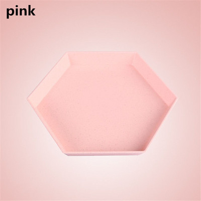 Šešiakampis vakarėlio desertų padėklas Užkandžiai Kviečių šiaudeliai Sutirštinti padėklai Vaisių lėkštė Daugiafunkcis virtuvės priedai Indai