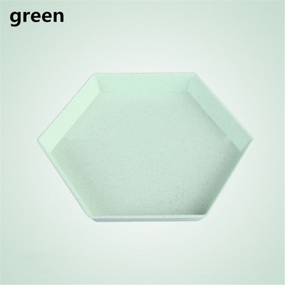 Šešiakampis vakarėlio desertų padėklas Užkandžiai Kviečių šiaudeliai Sutirštinti padėklai Vaisių lėkštė Daugiafunkcis virtuvės priedai Indai