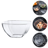 Γυάλινο επαναχρησιμοποιούμενο ορεκτικό Μπολ Τετράγωνο μπολ σαλάτας για σούπα ρυζιού Νουντλς ανάμειξης σνακ δημητριακών σερβιρίσματος Μπολ μπολ με φρούτα 24 εκ.