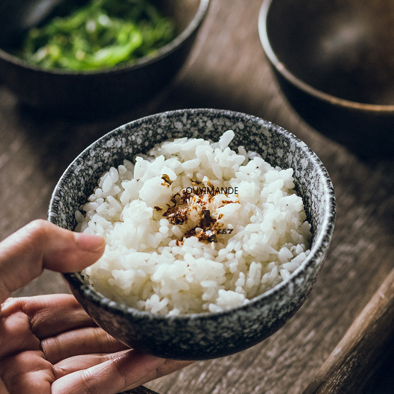 Jaapani keraamiline majapidamisriisikauss sushi salatiga hommikusöögikauss Hotelli köök lauanõud riisikauss