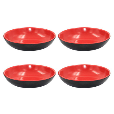 4 keramičke posude za umak Tanjuri sa začinima od melamina Desertno predjelo Posuda za užinu Mali tanjur za posluživanje za kućni restoran Crveni