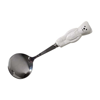 Cute Bear Spoon Πιρούνι Κεραμικά Κουτάλια Επιδόρπιο Μαχαιροπίρουνα Μαχαιροπήρουνα Γελοιογραφία Πιρούνι Κουτάλι Βούτυρο Kinfe Σετ 304 από ανοξείδωτο ατσάλι