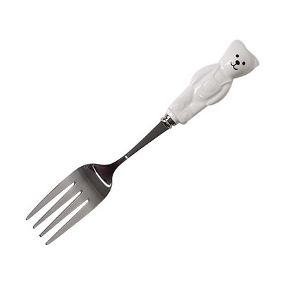 Cute Bear Spoon Πιρούνι Κεραμικά Κουτάλια Επιδόρπιο Μαχαιροπίρουνα Μαχαιροπήρουνα Γελοιογραφία Πιρούνι Κουτάλι Βούτυρο Kinfe Σετ 304 από ανοξείδωτο ατσάλι