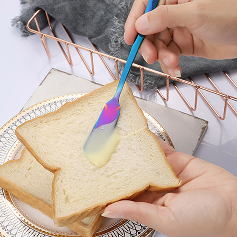 304 Nerūdijančio plieno sviesto peilis sūris Desertų uogienių plokštelės Kremo aukso juodo rožinio aukso peiliai Vakarų stalo įrankiai pusryčių įrankis