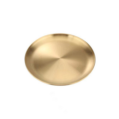 Nerūdijančio plieno lėkštė, metaliniai apvalūs vakarienės indai suaugusiems, daugkartinio naudojimo ir tinkami plauti indaplovėje, patiekiama stovyklavietės salotų lėkštė