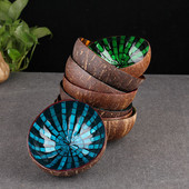 Kókuszos tálak Fából csiszolt gyümölcssaláta tészta rizstál bio kókuszolajjal Természetes diótálak Konyhai eszköz