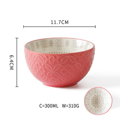 Asmeninis keramikinis dubuo rankinis buitinis keramikos mažas dubuo 6 colių 6 colių gėlės ir augalai Indai