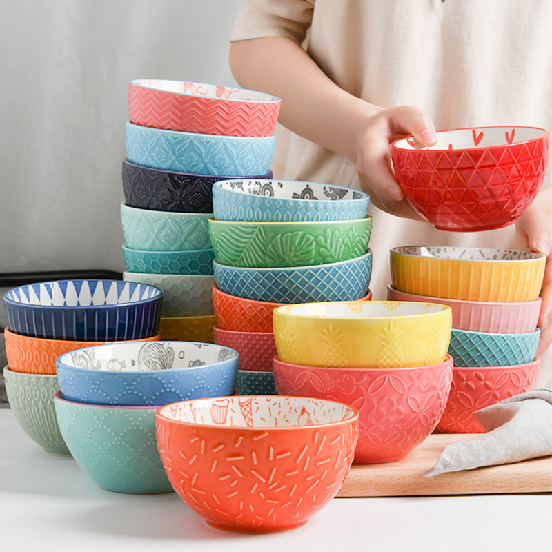 Asmeninis keramikinis dubuo rankinis buitinis keramikos mažas dubuo 6 colių 6 colių gėlės ir augalai Indai