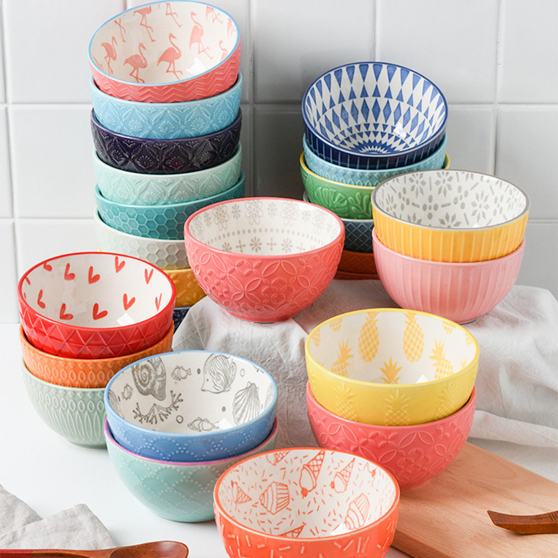 Asmeninis keramikinis dubuo rankinis buitinis keramikos mažas dubuo 6 colių 6 colių gėlės ir augalai Indai